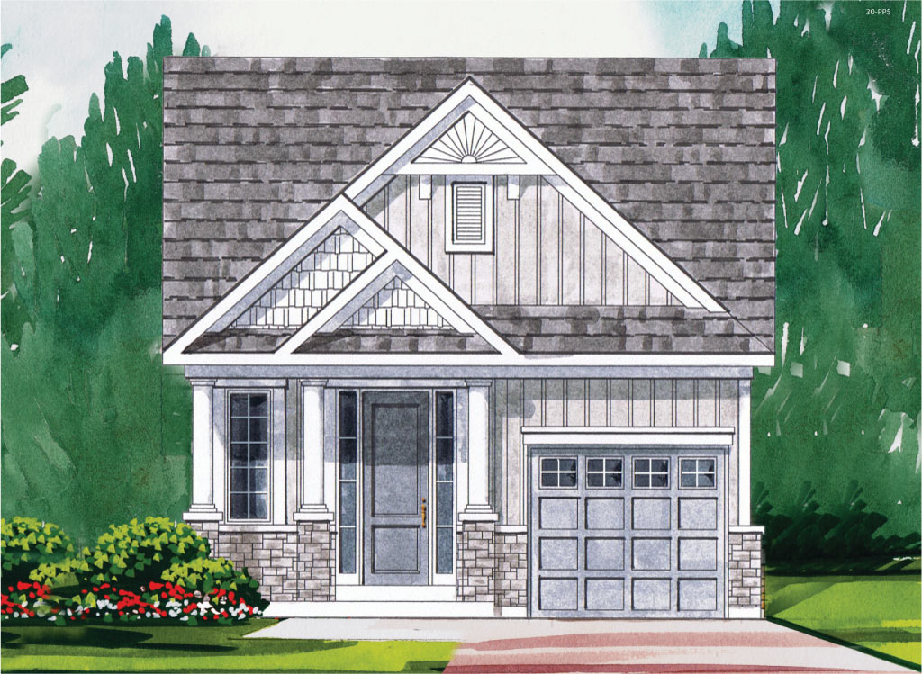 Amesbury B Model Home 1085 Square Foot - Picture Homes New Home Developers