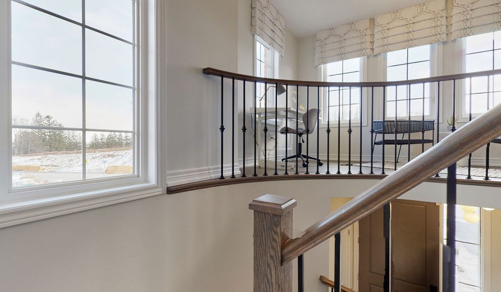 Picture Homes The Hampton Model Home - Staircase and Desk Study on Second Floor