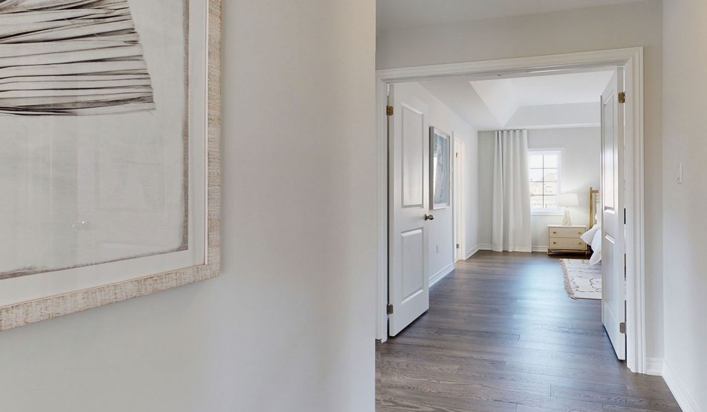 Picture Homes The Hampton Model Home - View from Hallway into Master Bedroom Second Floor