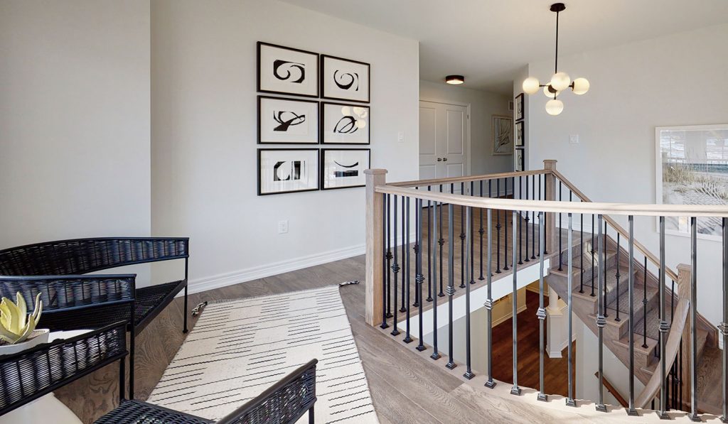 Picture Homes The Hampton Model Home - Second Floor Staircase and Hallway